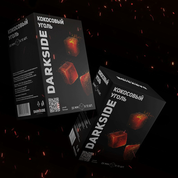Уголь DARKSIDE CHARCOAL (BIG CUBE) 1KG 72 BRICKS в Луганске