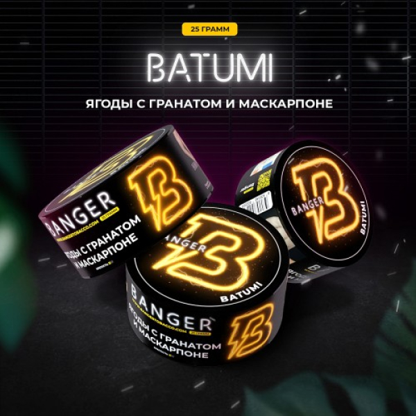 Табак Banger Batumi (Ягоды с Гранатом и Маскарпоне) 25 гр в Луганске