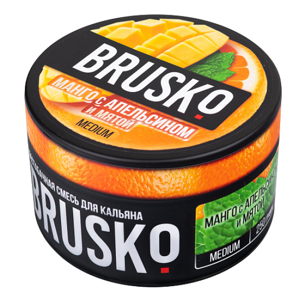 Смесь BRUSKO МАНГО С АПЕЛЬСИНОМ И МЯТОЙ (MEDIUM) 250 гр в Луганске