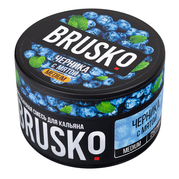 Смесь BRUSKO ЧЕРНИКА С МЯТОЙ (MEDIUM) 250 гр в Луганске