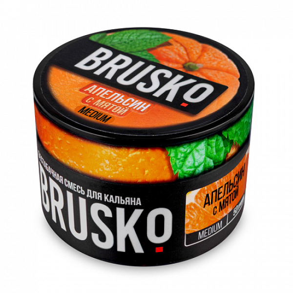 Смесь Brusko Medium Апельсин мята 50 грамм в Луганске