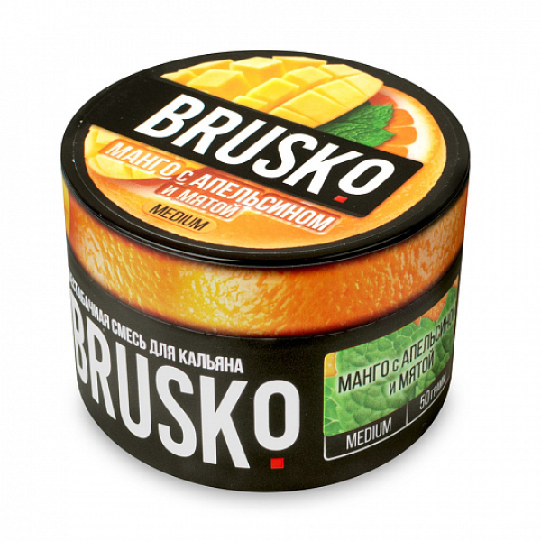Смесь Brusko Medium Манго апельсин мята 50 грамм в Луганске