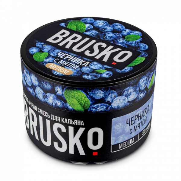 Смесь Brusko Medium Черника с мятой 50 грамм в Луганске