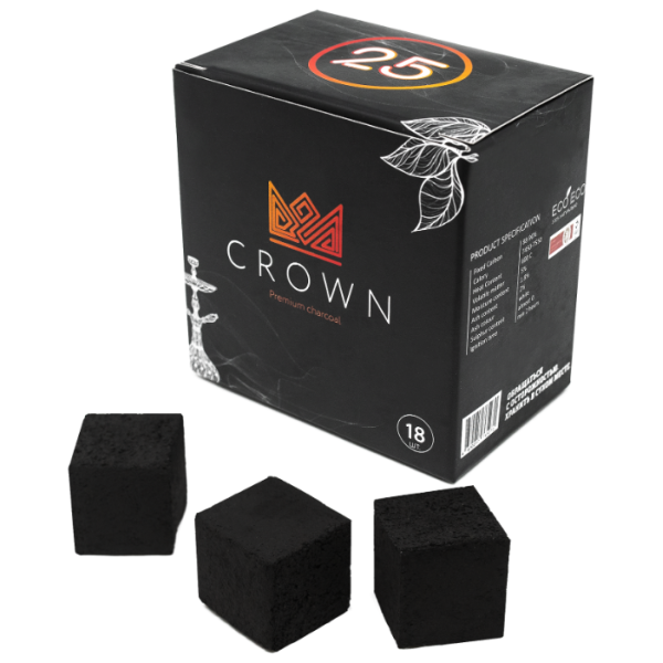 Кокосовый уголь Crown 25мм - 18 шт. в Луганске