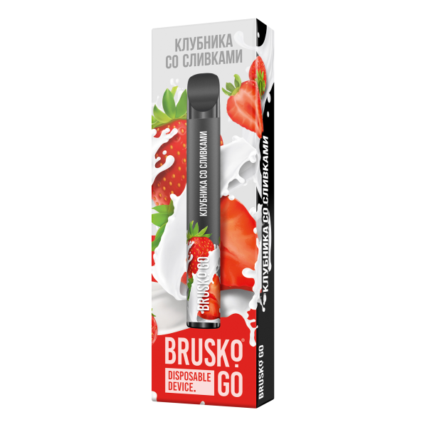Одноразовая электронная сигарета Brusko Go Клубника Со Сливками 800 затяжек в Луганске