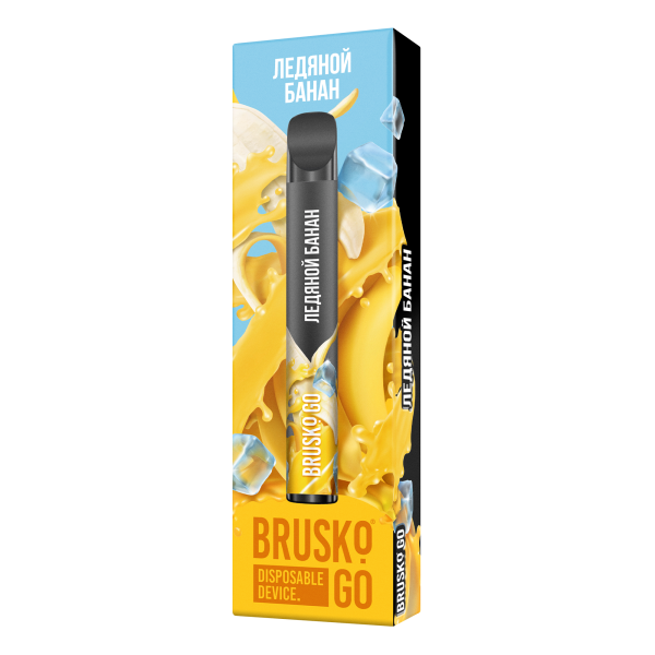 Одноразовая электронная сигарета Brusko Go Ледяной Банан 800 затяжек в Луганске