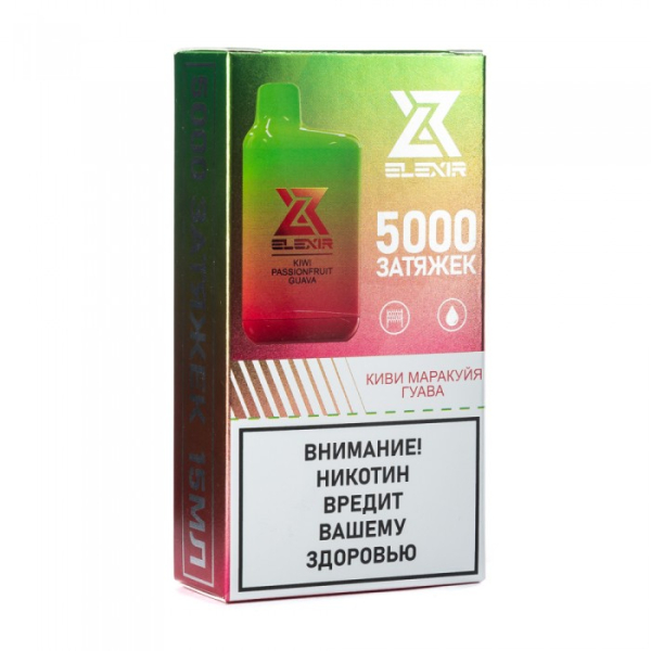 Elexir (Kiwi Passionfruit Guava (Киви маракуйя гуава)), 5000 тяг в Луганске