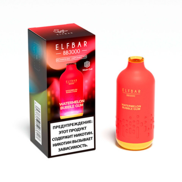 Elfbar BB3000 Арбузная жвачка, 3000 тяг в Луганске