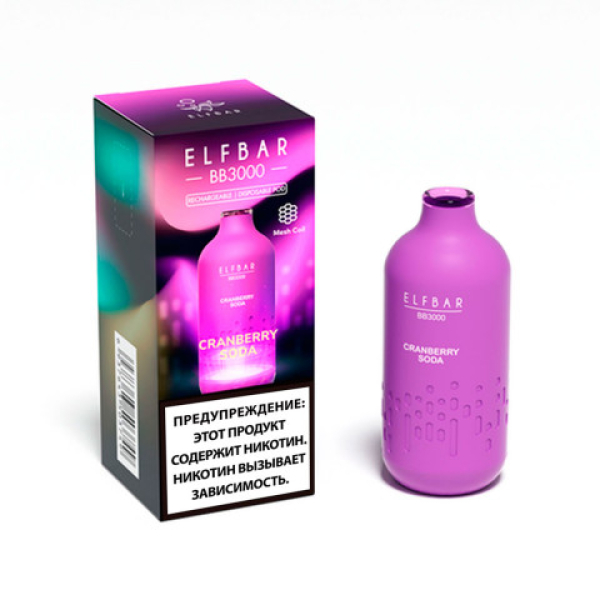 Elfbar BB3000 Клюквенная сода, 3000 тяг в Луганске