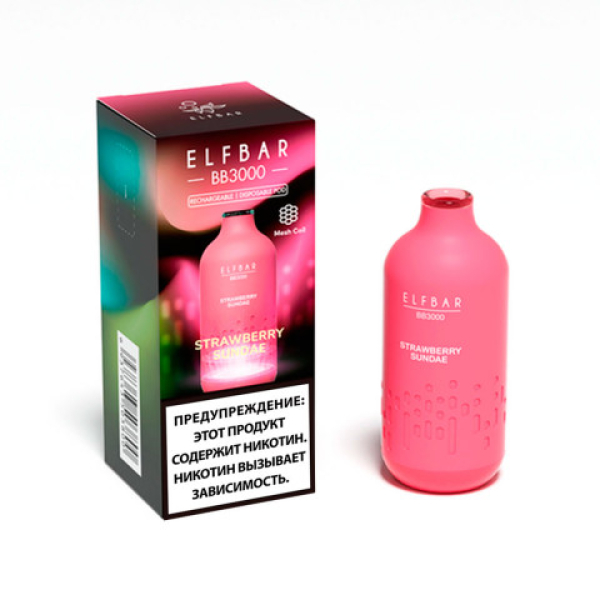 Elfbar BB3000 Мороженое с клубничным джемом, 3000 тяг в Луганске