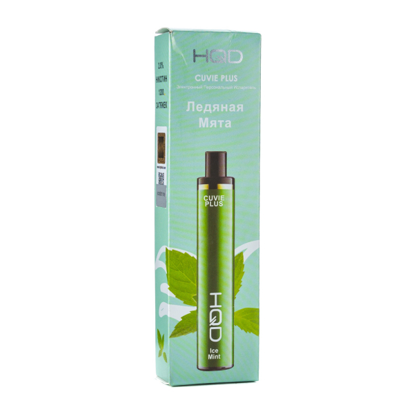 Одноразовая электронная сигарета HQD Cuvie Plus Ice Mint (Ледяная Мята) 1200 затяжек в Луганске