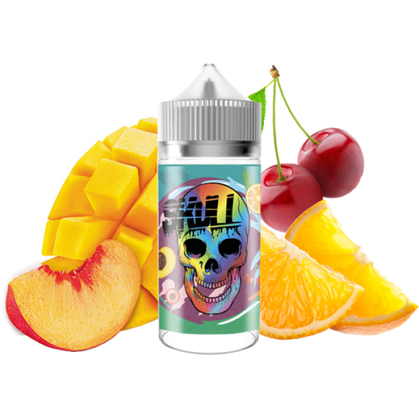 Жидкость SKULL Fruit Bomb (Персик Мандарин Ледяная Вишня) (100 мл, 0 мг/мл) в Луганске