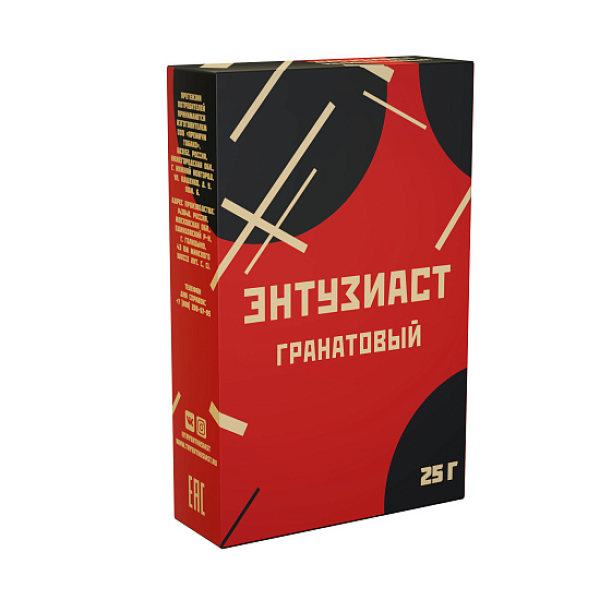 Табак ЭНТУЗИАСТ ГРАНАТОВЫЙ 25 гр в Луганске