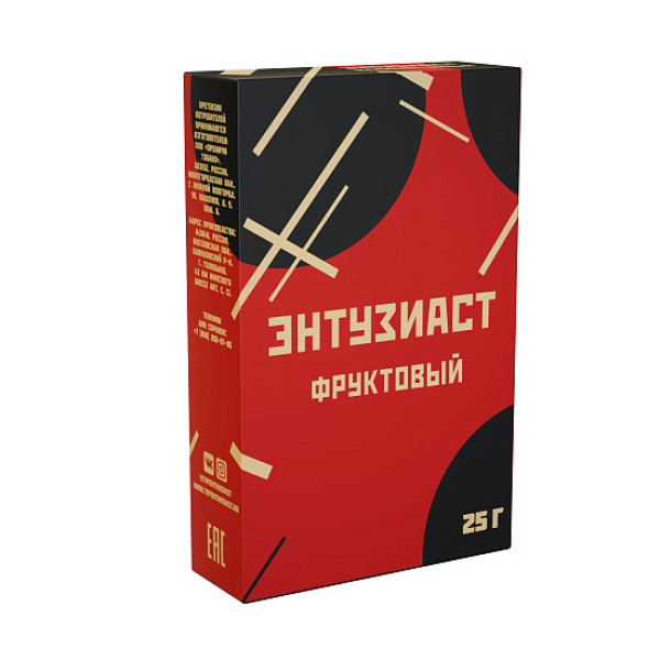 Табак ЭНТУЗИАСТ ФРУКТОВЫЙ 25 гр в Луганске