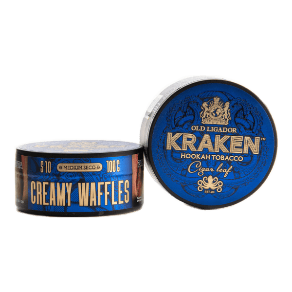Табак Kraken Medium Seco Creamy Waffles (Сливочные вафли) 100 гр в Луганске