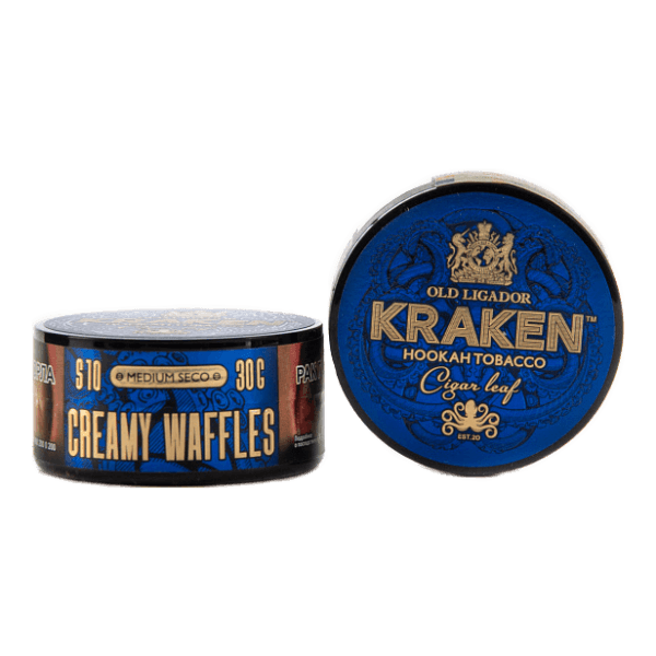 Табак Kraken Medium Seco Creamy Waffles (Сливочные вафли) 30 гр в Луганске