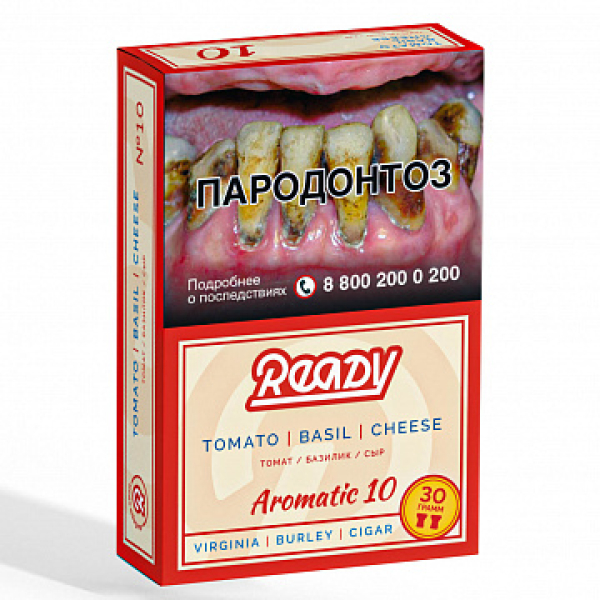 Табак READY №10 TOMATO BASIL CHEESE (Томат Базилик сыр) 30 гр в Луганске