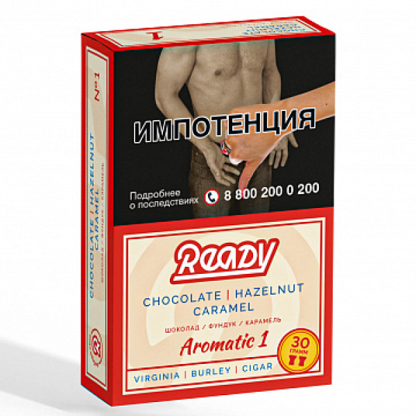 Табак READY №1 CHOCOLATE HAZELNUT CARAMEL (Шоколад Орех Карамель) 30 гр в Луганске