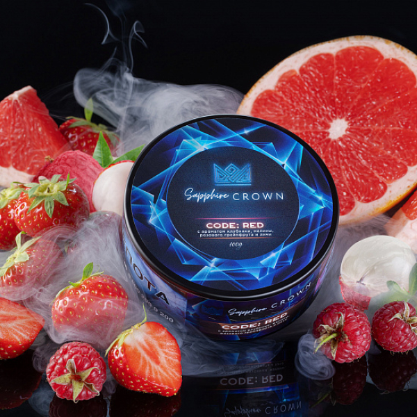 Табак Sapphire Crown Code red (Малина клубника) 100 гр в Луганске