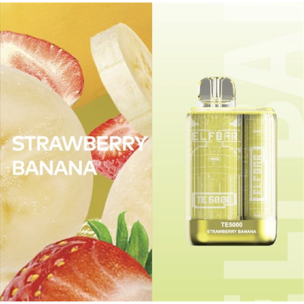 Elfbar TE5000 Strawberry Banana, 5000 тяг в Луганске