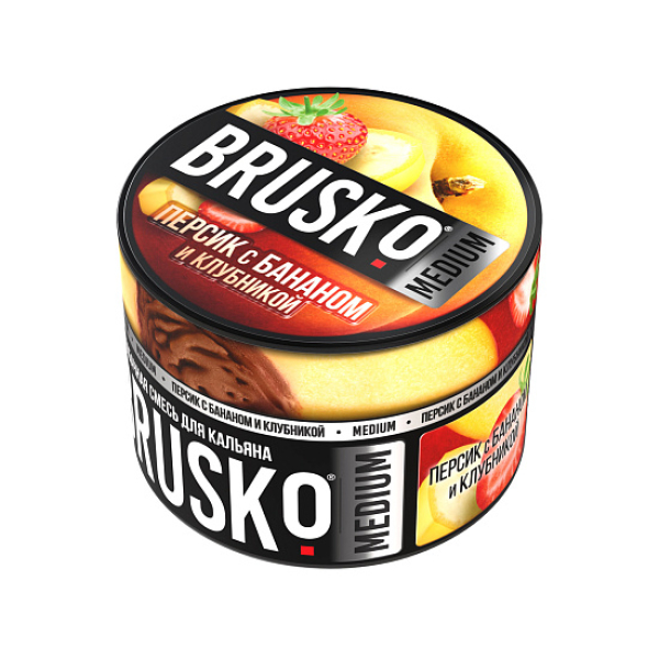 Смесь Brusko Персик с бананом и клубникой 50 гр в Луганске
