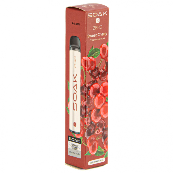 SOAK X ZERO Sweet cherry 1500 затяжек (без никотина) в Луганске