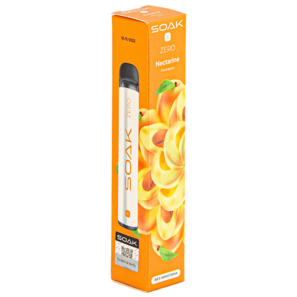 SOAK X ZERO Nectarine 1500 затяжек (без никотина) в Луганске