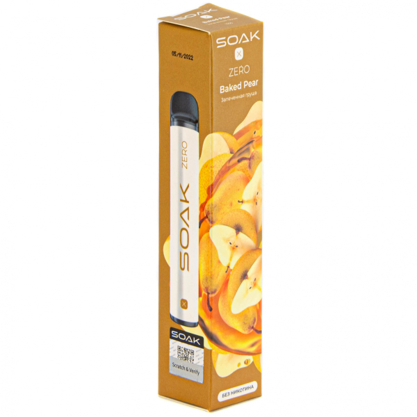 SOAK X ZERO Baked pear 1500 затяжек (без никотина) в Луганске