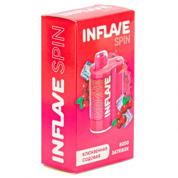 INFLAVE SPIN Клюквенная содовая (8000 затяжек) в Луганске