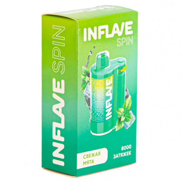 INFLAVE SPIN Свежая мята (8000 затяжек) в Луганске