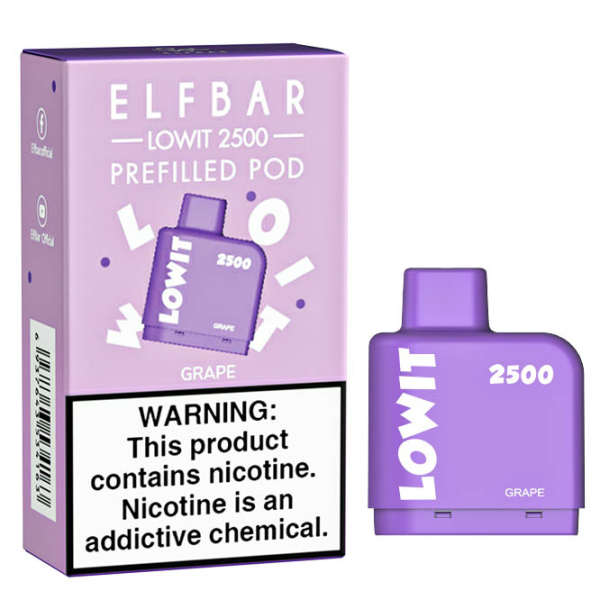 Картридж Elf Bar Lowit 2500 20 мг, 6 мл (Grape) в Луганске