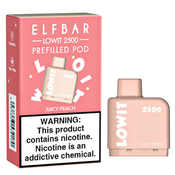 Картридж Elf Bar Lowit 2500 20 мг, 6 мл (Juicy Peach) в Луганске