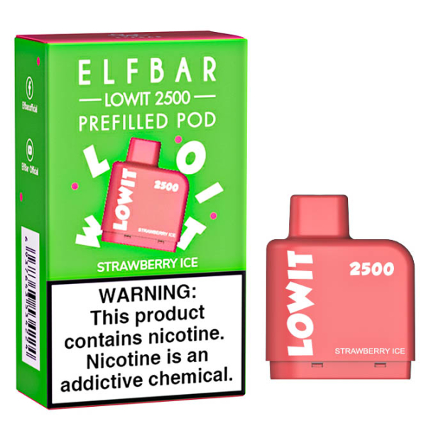 Картридж Elf Bar Lowit 2500 20 мг, 6 мл (Strawberry Ice) в Луганске