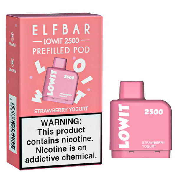Картридж Elf Bar Lowit 2500 20 мг, 6 мл (Strawberry Yogurt) в Луганске