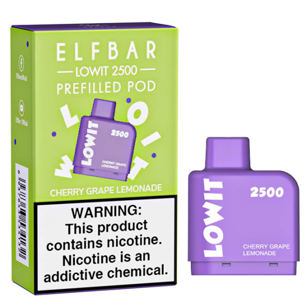 Картридж Elf Bar Lowit 2500 20 мг, 6 мл (Cherry Grape Lemonade) в Луганске