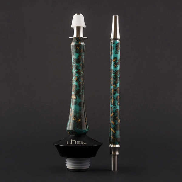 Кальян Union Hookah Sleek Акрил С Шишками Бирюзовый  в Луганске