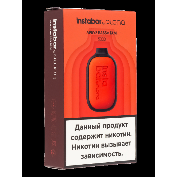 Plonq Instabar Арбуз Баббл Гам (5000 Затяжек) 20 Мг в Луганске