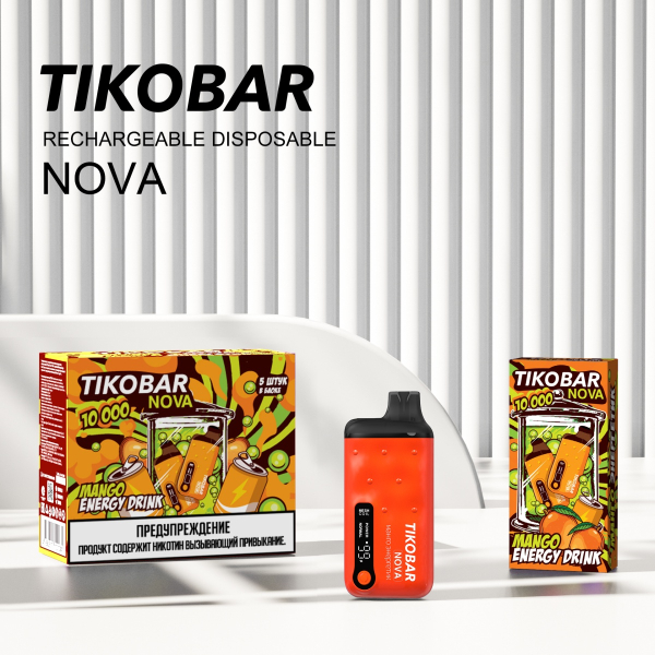 Электронка Tikobar Nova Манго Энергетик 10000 Затяжек в Луганске