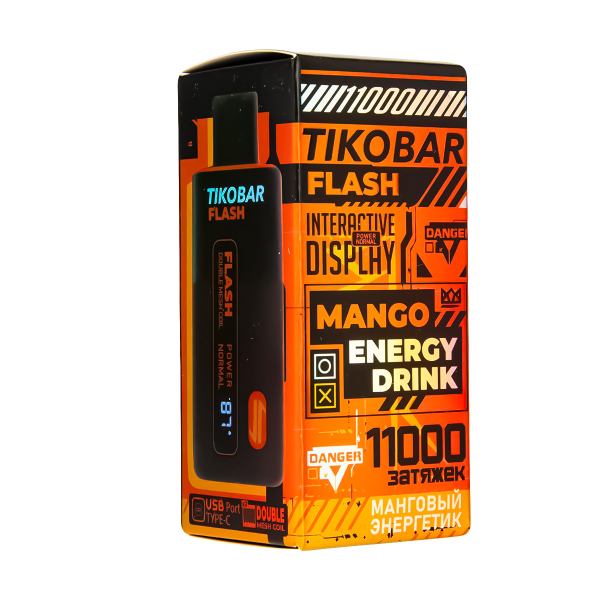 Электронка Tikobar Flash Манговый Энергетик 11000 Затяжек в Луганске