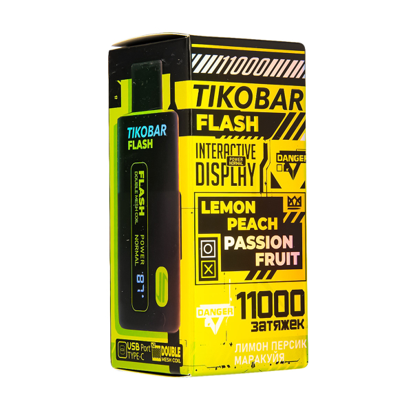 Электронка Tikobar Flash Лимон Персик Маракуйя 11000 Затяжек в Луганске