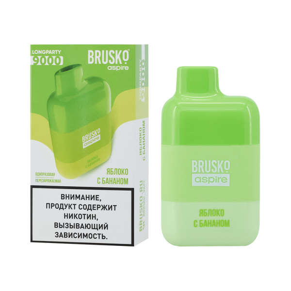 Электронка Brusko Longparty Яблоко И Банан (9000 Затяжек) в Луганске