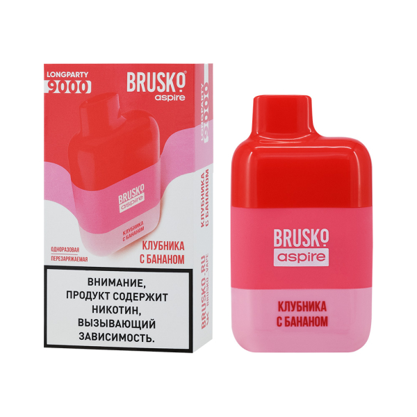 Электронка Brusko Longparty Клубника И Банан (9000 Затяжек) в Луганске