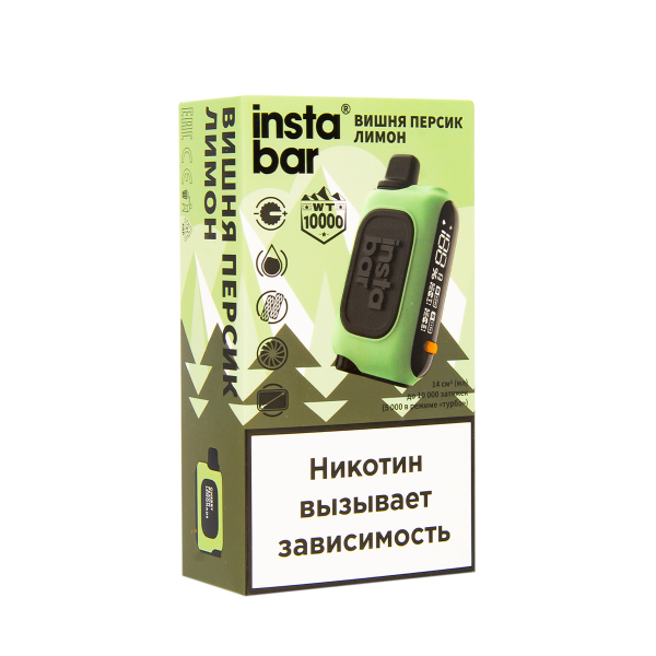 Электронка Plonq Instabar Вишня Персик Лимон (10000 Затяжек) 20 Мг в Луганске