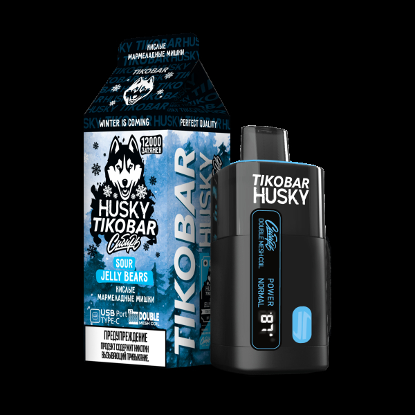Электронка Tikobar Husky Сибирь Кислые Мармеладные Мишки 12000 Затяжек в Луганске