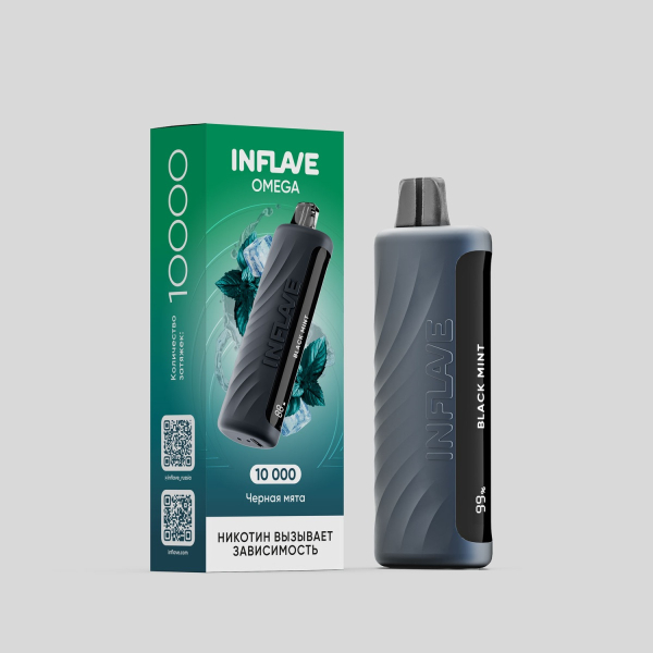 Электронка Inflave Omega Черная Мята (10000 Затяжек) в Луганске