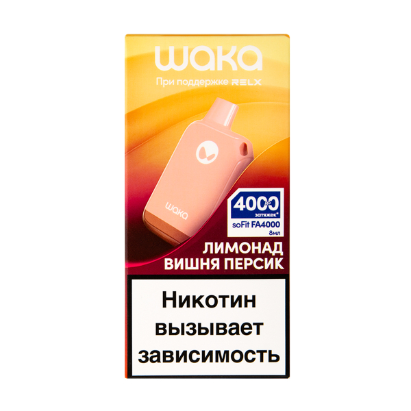 Электронка Waka Лимонад Вишня Персик (4000 Затяжек) в Луганске