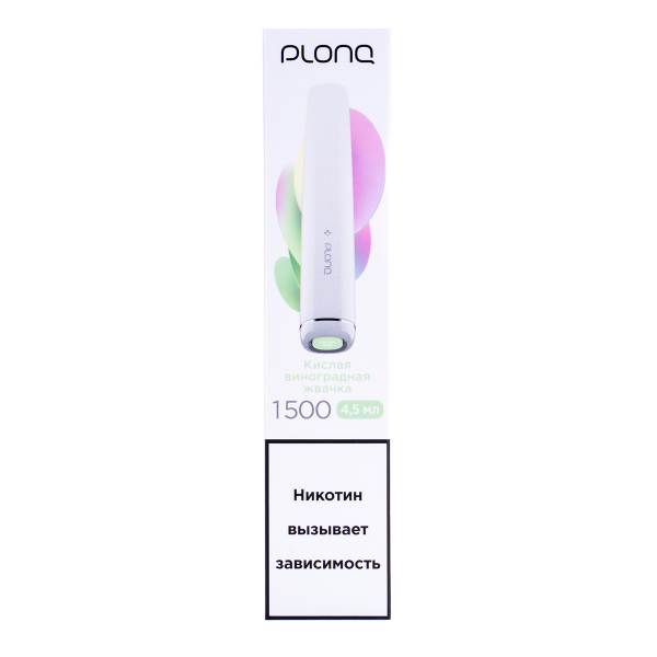 Электронка Plonq Plus Виноградная Жвачка (1500 Затяжек) 20 Мг в Луганске