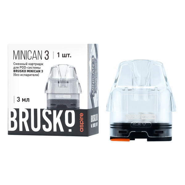 Сменный Картридж Brusko Minican 3, (Прозрачный), 3 Мл, Упак. 1 Шт в Луганске