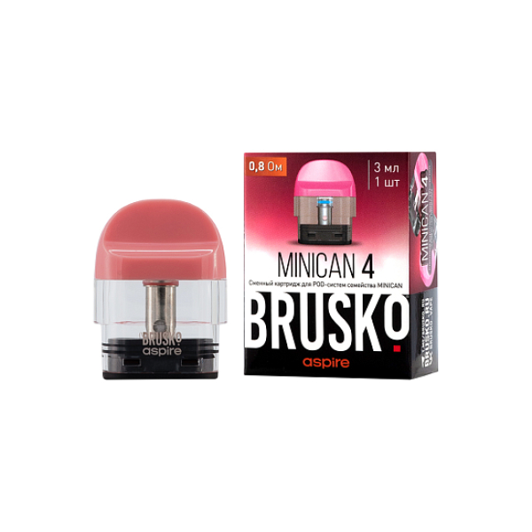 Сменный Картридж Brusko Minican 4 (3Мл) 0,8 Ом, Упак. 1 Шт розовый в Луганске
