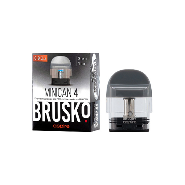 Сменный Картридж Brusko Minican 4 (3Мл) 0,8 Ом, Упак. 1 Шт серый в Луганске